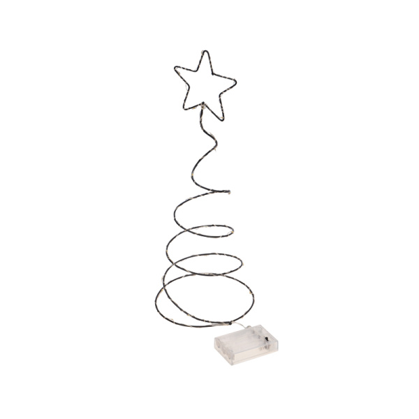 Металлическая 3D-фигура Елочка 45см, цвет свечения теплый белый, питание 3хАА (не в комплекте) NEON-NIGHT