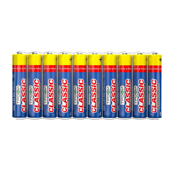 Батарейки Трофи R03-10S CLASSIC HEAVY DUTY Zinc (60/1200/66000)