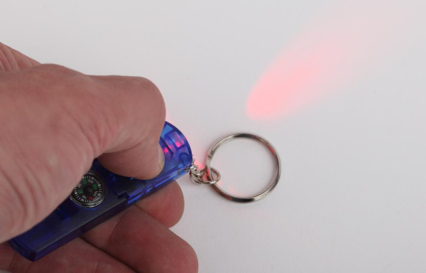 Фонарик брелок светодиодный ЭРА BB-501 для ключей компас, свисток