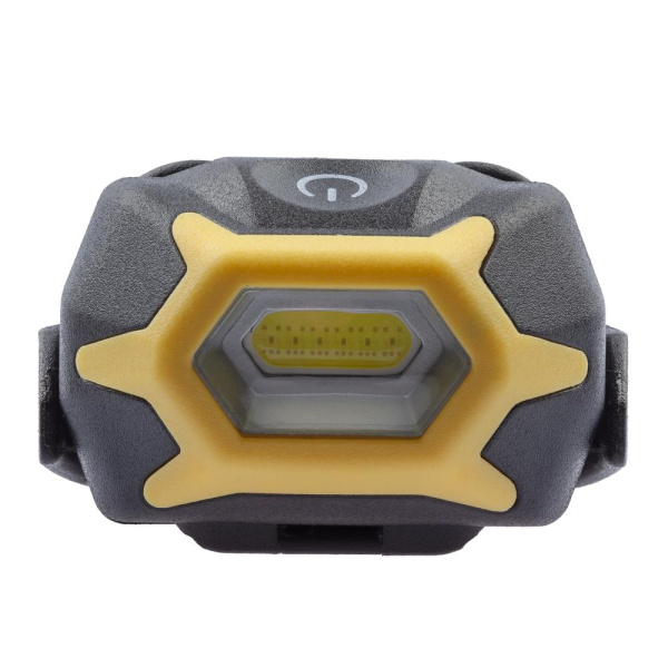 Фонарь налобный светодиодный ЭРА Рабочие Практик GB-701 на батарейках с адаптивным уголом наклона 3 режима желто-черный