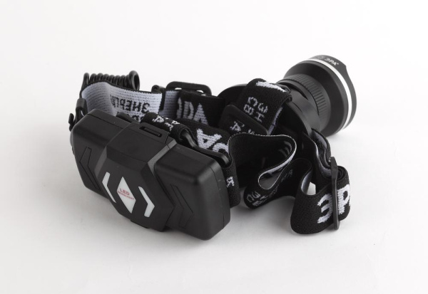 Фонарь налобный светодиодный ЭРА GA-806 аккумуляторный мощный 3 режима черный c регулируемая фокусировка луча