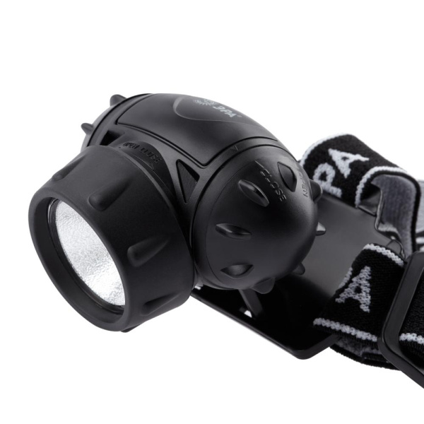 Фонарь налобный светодиодный ЭРА  GB-410 на батарейках 3хААА, 3 режима, черный, IP44