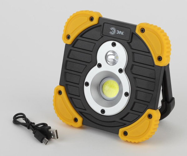 Светодиодный фонарь ЭРА PA-801 прожекторный аккумуляторный IPX6 powerbank с диммером