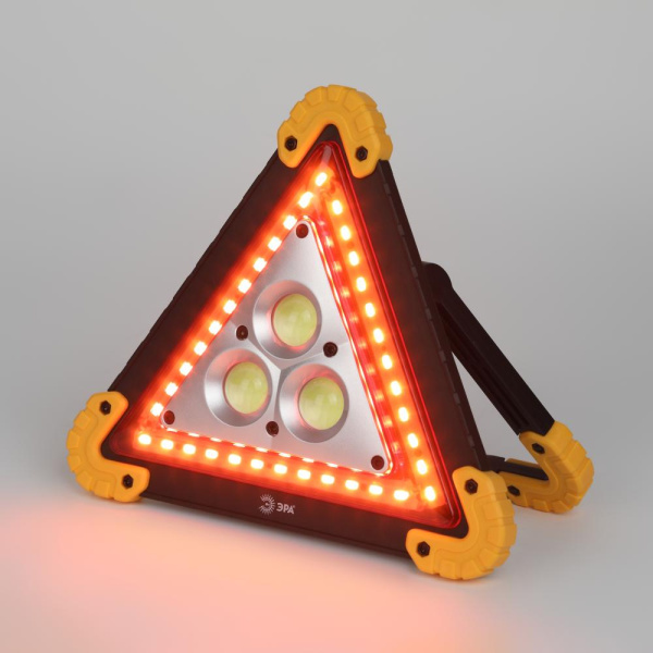 Фонарь автомобильный ЭРА  AA-801 аккумуляторный, светодиодный, аварийный знак [15 Вт, COB+LED, power bank]