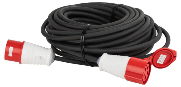 IND380-U-1e-5x4-20m-IP44  Удлинитель силовой ЭРА IND380-U-1e-5x4-20m-IP44 на 380В в бухте 1 розетка CEE 5P 20м КГ 5х4 32A IP44