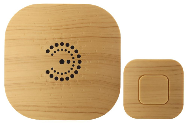 Звонок дверной ЭРА BIONIC Bright wood беспроводной дерево 6 мелодий