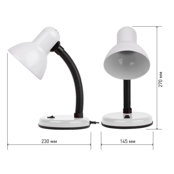 Настольный светильник ЭРА N-211-E27-40W-W белый