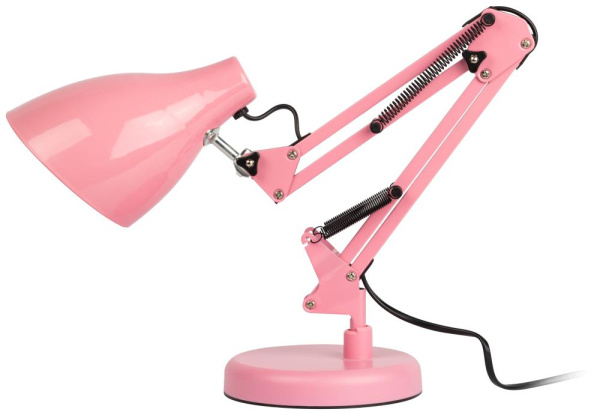 Настольный светильник ЭРА N-123-E27-40W-P Е27 с основанием розовый