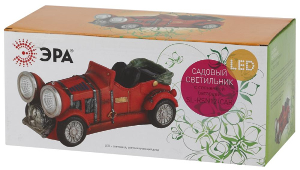 SL-RSN12-CAR ЭРА Садовый светильник на солнечной батарее, полистоун, цветной, 12 см (12/96)