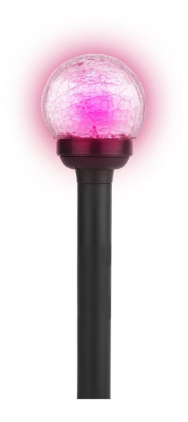 SL-PL33-CRAC ЭРА Садовый светильник на солнечной батарее, пластик,стекло, черный, 33 см (12/672)