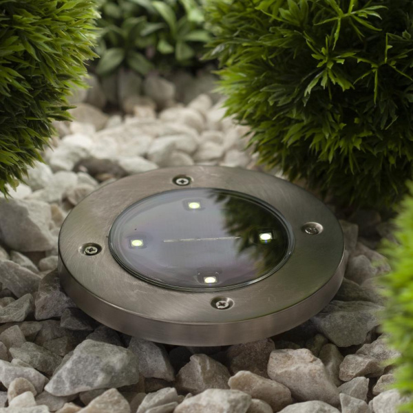 ERAST040-08 ЭРА Садовый светильник на солнечной батарее, сталь, пластик 13 см (40/1440)