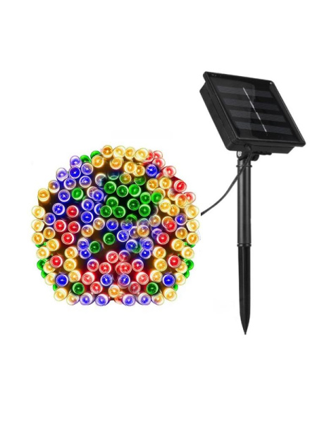 ERAUF024-16  Садовая гирлянда ЭРА ERAUF024-16 Сеть 150 LED на солнечной батарее мультиколор 2мХ1,35м