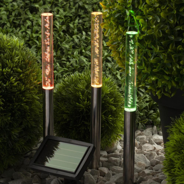 ERASF024-21 ЭРА Садовый светильник Пузырьки на солнечной батарее, 3 шт 38 см (24/432)