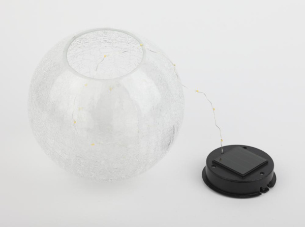 ERASF08-25 ЭРА Садовый светильник Шар на солнечной батарее, 20 LED 20 cм (8/32)