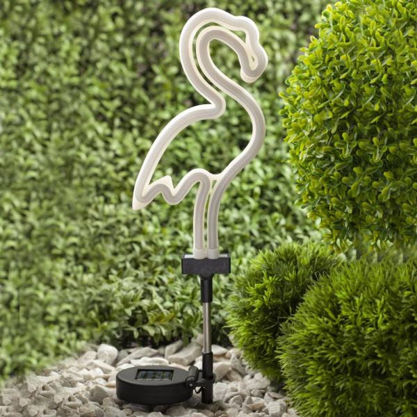 ERASF012-30 ЭРА Садовый неоновый светильник Фламинго на солнечной батарее (12/288)