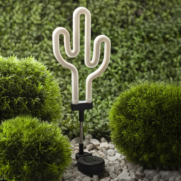 ERASF012-31 ЭРА Садовый неоновый светильник Кактус на солнечной батарее (12/288)