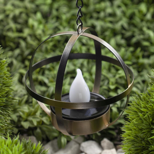 ERASFM-02 ЭРА Садовый светильник Лофт подвесной на цепи на солнечной батарее, металл, 28 см (18/180)