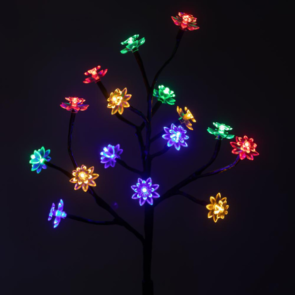 Светильник уличный ЭРА ERASF22-60 на солнечной батарее садовый Сакура 32 см