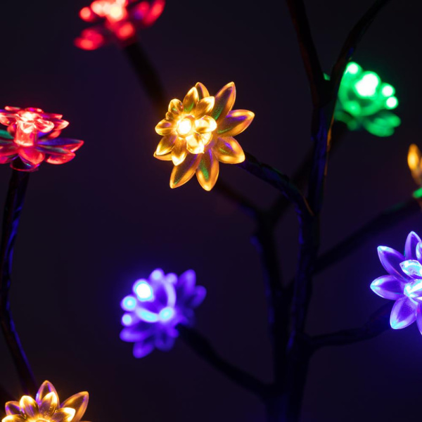 Светильник уличный ЭРА ERASF22-60 на солнечной батарее садовый Сакура 32 см