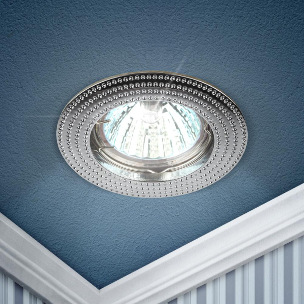 KL55 CH Светильник ЭРА литой  MR16,12V/220V, 50W хром (100/2100)