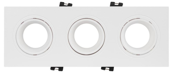 Встраиваемый светильник декоративный ЭРА KL90-3 WH MR16/GU5.3 белый, пластиковый