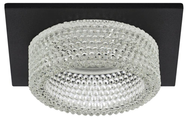 Встраиваемый светильник декоративный ЭРА DK110 BK/CL MR16 GU5.3 черный прозрачный