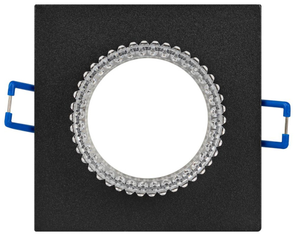 Встраиваемый светильник декоративный ЭРА DK110 BK/CL MR16 GU5.3 черный прозрачный