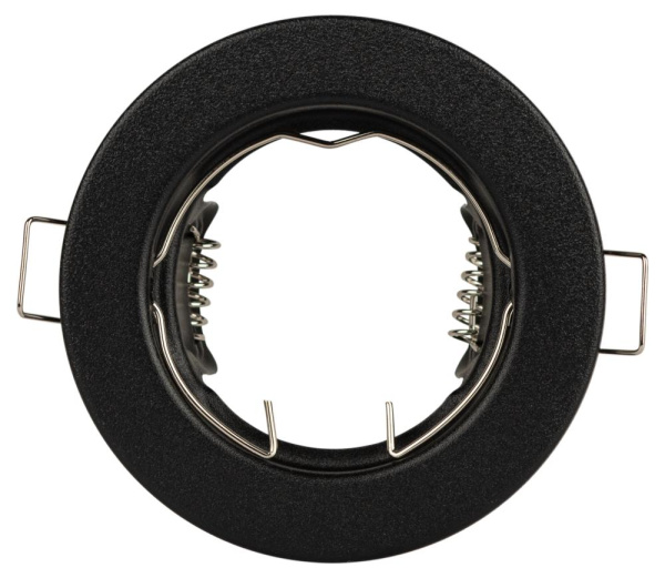 Встраиваемый светильник штампованный ЭРА ST1 SBK MR16 GU5.3 черный матовый