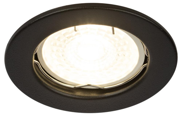 Встраиваемый светильник штампованный ЭРА ST1 SBK MR16 GU5.3 черный матовый