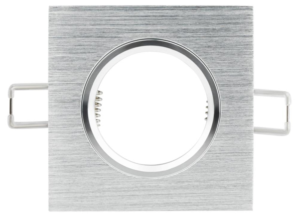 KL57 SL Светильник ЭРА литой  "алюминевый " MR16,12V/220V, 50W  серебро (100/1400)