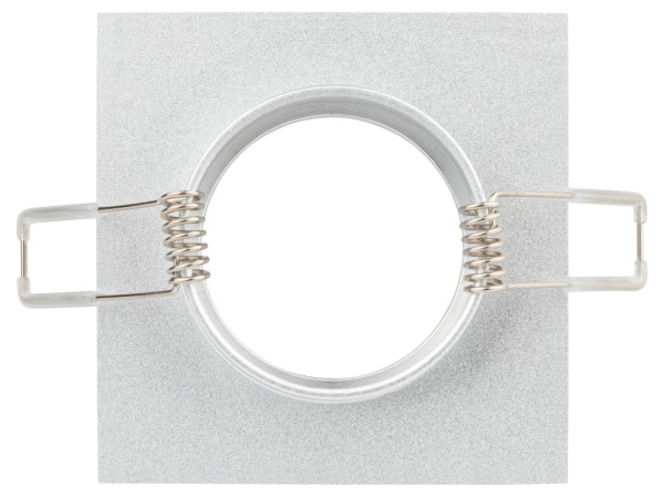 KL57 SL Светильник ЭРА литой  "алюминевый " MR16,12V/220V, 50W  серебро (100/1400)