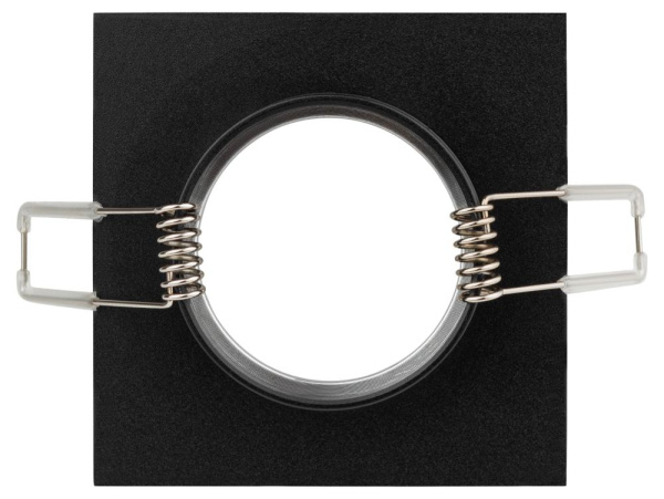 KL57 SL/BK Светильник ЭРА литой  "алюминевый " MR16,12V/220V, 50W  серебро/черный (100/2100)