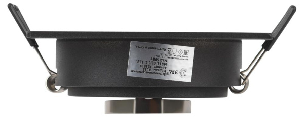 Встраиваемый светильник алюминиевый ЭРА KL85 BK MR16/GU5.3 черный