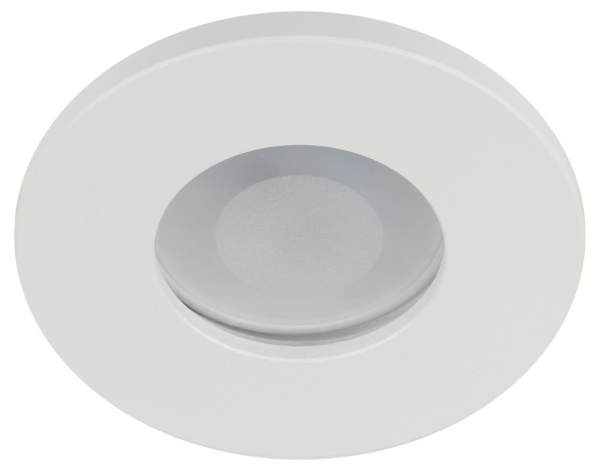 Встраиваемый светильник влагозащищенный ЭРА WR3 WH MR16/GU5.3, IP44, белый