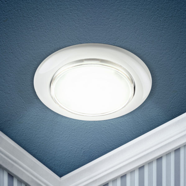 Встраиваемый светильник под лампу GX53 ЭРА  KL35 WH (б/к) 220V 15W белый