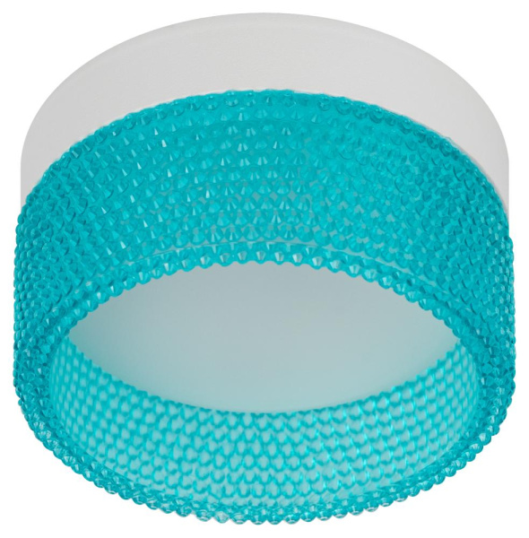 Встраиваемый светильник под лампу GX53 ЭРА DK97 WH/Blue белый голубой