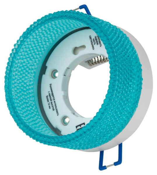 Встраиваемый светильник под лампу GX53 ЭРА DK97 WH/Blue белый голубой