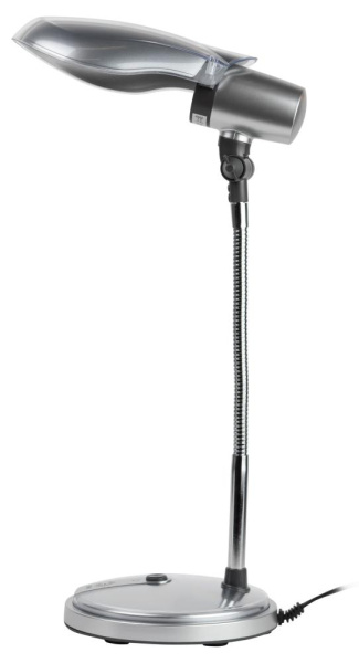 Настольный светильник ЭРА NE-301-E27-15W-S серебро