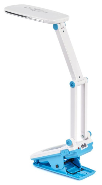 Настольный светильник ЭРА NLED-424-2.5W-BU ФИКСИКИ светодиодный аккумуляторный на прищепке синий