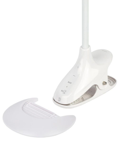 Настольный светильник ЭРА NLED-454-9W-W светодиодный на прищепке со съемной вставкой-основанием белый