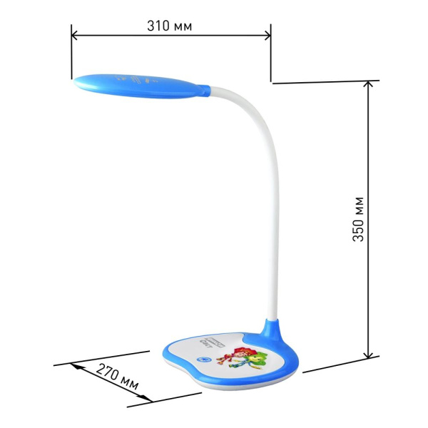 Настольный светильник ЭРА NLED-433-6W-BU ФИКСИКИ светодиодный синий