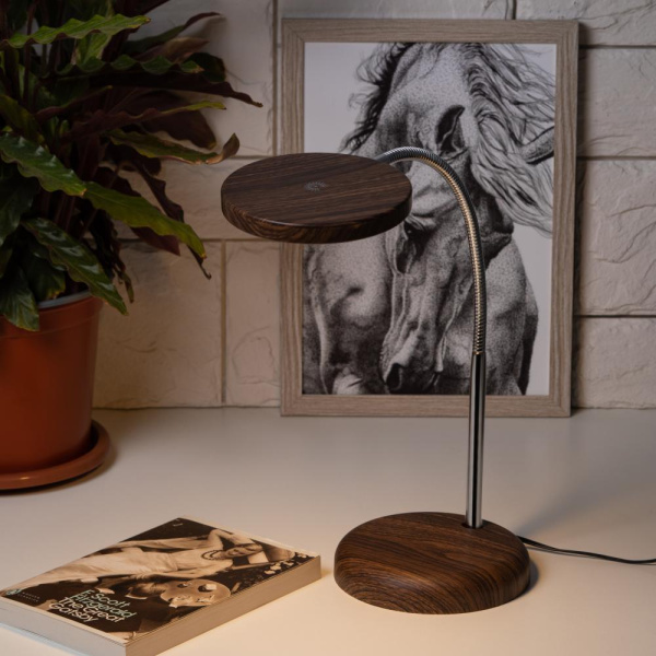 Настольный светильник ЭРА NLED-436-8W-WOOD светодиодный  дерево