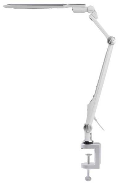 Настольный светильник ЭРА NLED-496-12W-S светодиодный на струбцине серебро