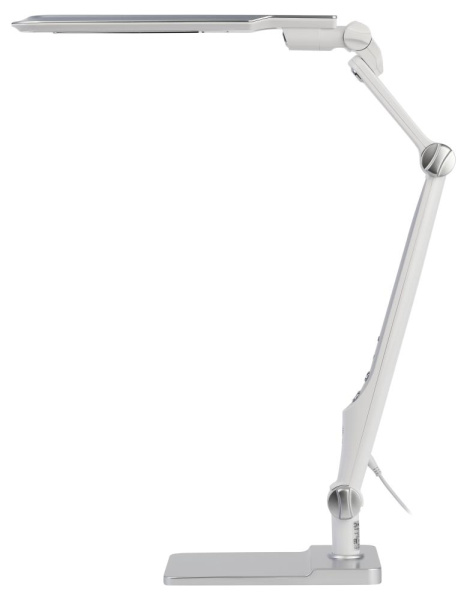 Настольный светильник ЭРА NLED-497-12W-S светодиодный на струбцине и с основанием серебро