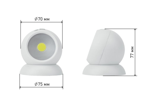 Светодиодный фонарь подсветка ЭРА Пушлайт SB-801 Сфера-1 на магнитном основании