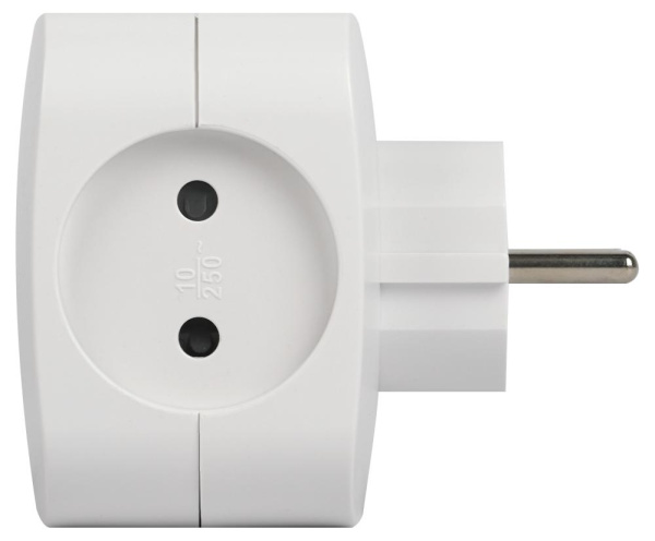 Разветвитель электрический ЭРА SP-4-USB-W на 4 розетки 220V + 2xUSB 2400mA, без заземл 10А (белый)