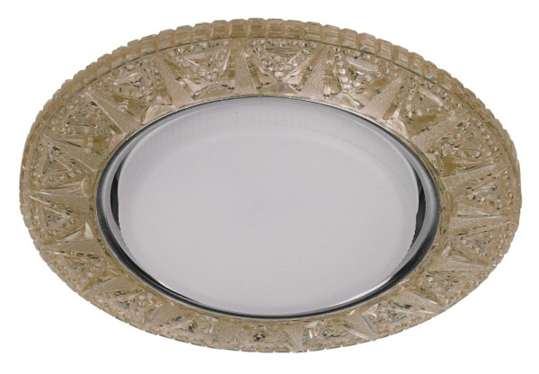 DK LD22 CHP/WH Светильник ЭРА декор cо светодиодной подсветкой Gx53, шампань (50/800)