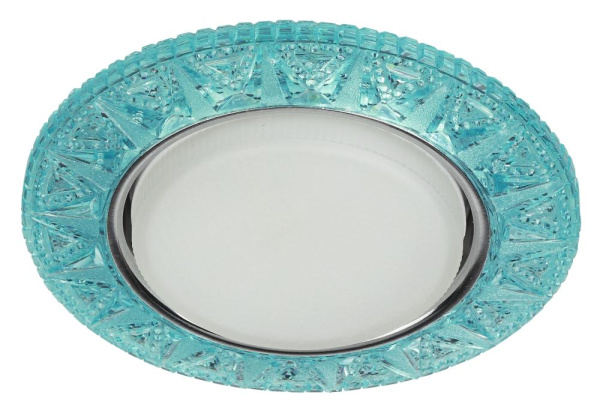 DK LD22 BL/WH Светильник ЭРА декор cо светодиодной подсветкой Gx53, голубой (50/800)