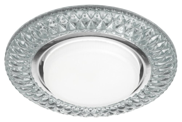 DK LD23 SL/WH Светильник ЭРА декор cо светодиодной подсветкой Gx53, прозрачный (50/800)