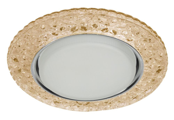 DK LD25 CHP/WH Светильник ЭРА декор cо светодиодной подсветкой Gx53, шампань (50/800)